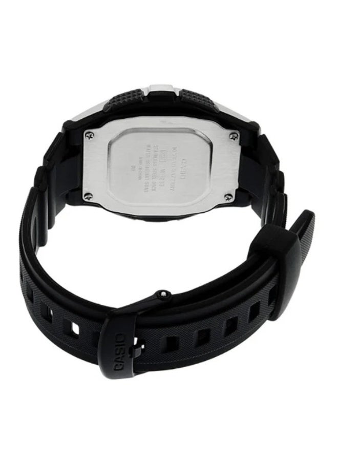 كاسيو Digital Men’s Watch W-213-1AVDF, 45.5mm Black Dial, Black Resin Case & Band, 50 m WR - Image 2